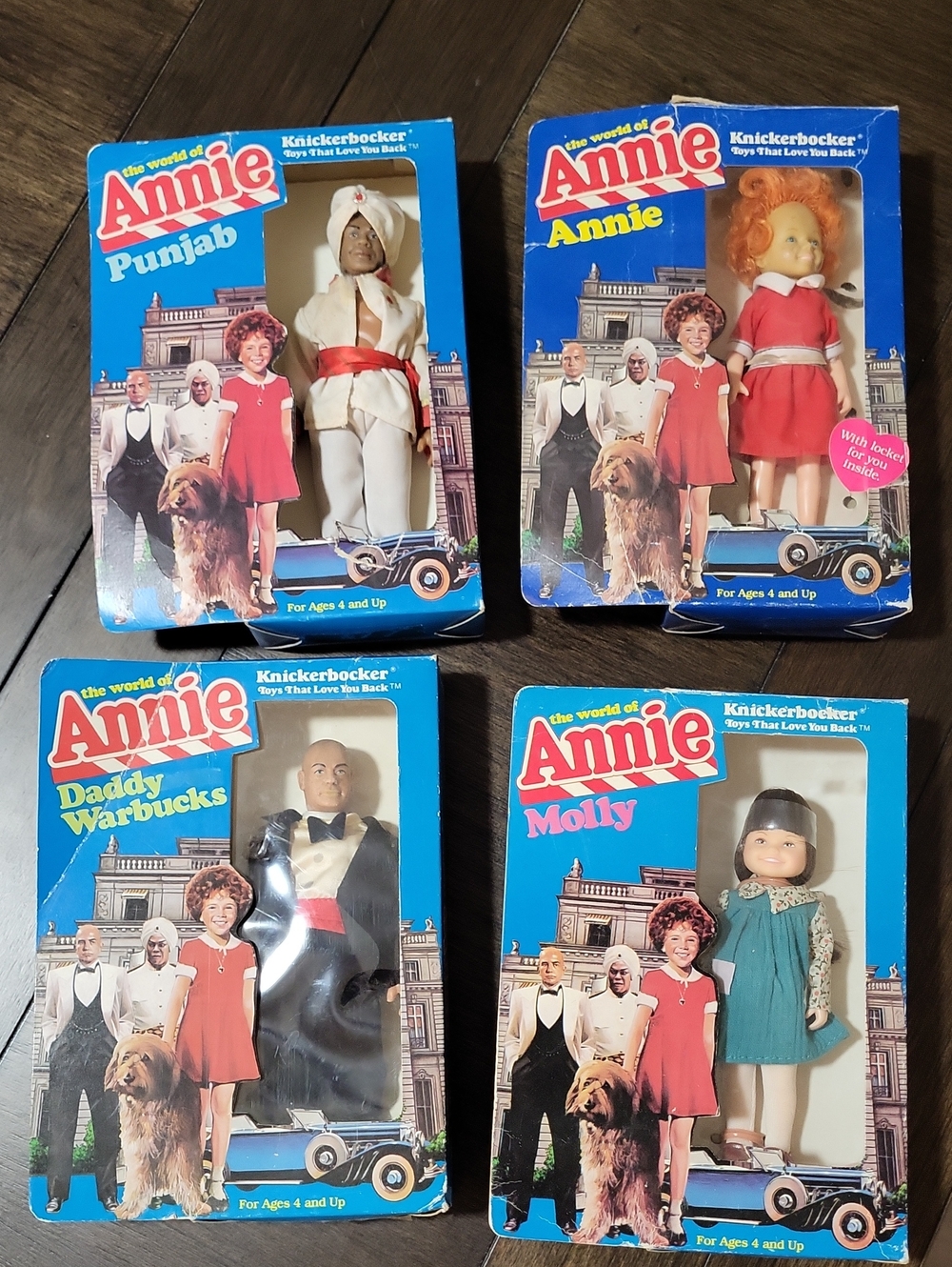 Annie Knickerbocker, Warbucks, Molly & Punjab Doll Boxed Sets